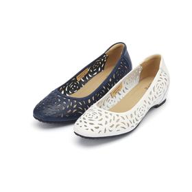 西村名物2024年春季新款新中式风镂空平底舒适空鞋X24AH11121