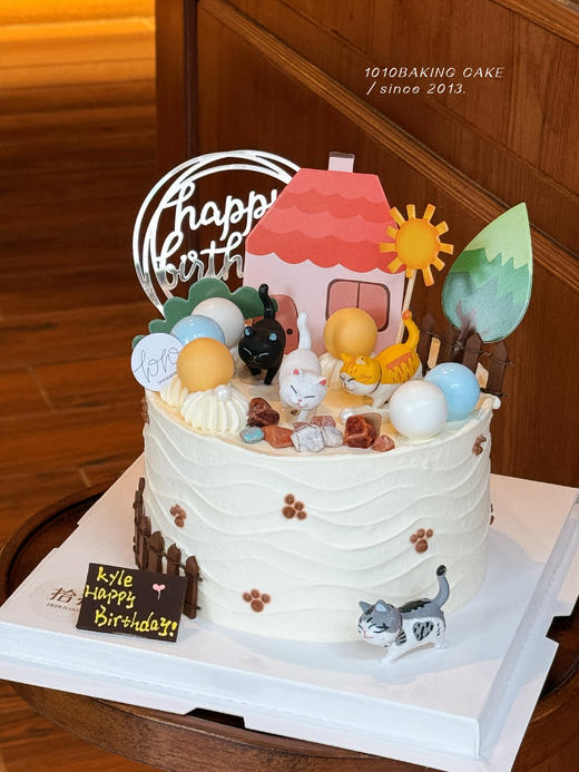 「猫肥家润·猫咪蛋糕」乔迁暖居·100%动物奶油（附图6寸·提前3天预订） 商品图1