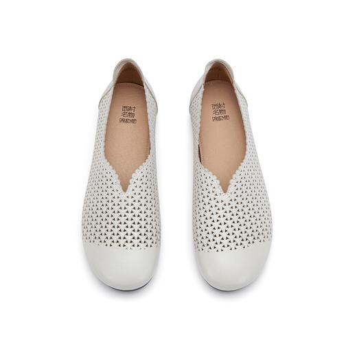 西村名物2024年夏季新品新中式风镂空平底舒适空鞋X24AH11571 商品图3