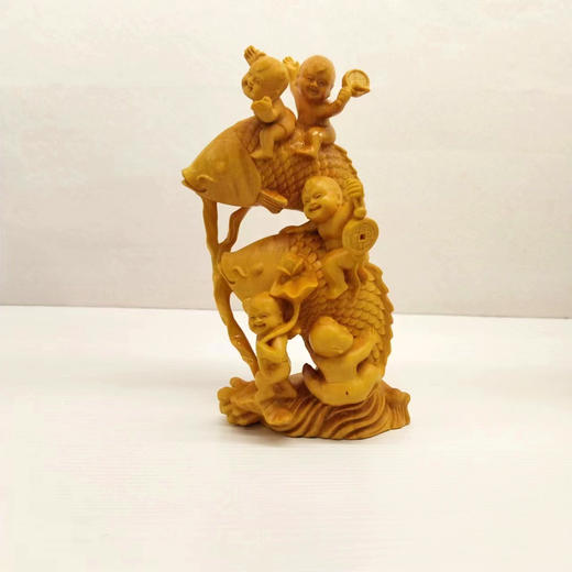 连年有余°黄杨木摆件 商品图0