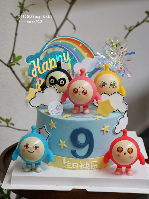 「蛋仔派对·蓝系」岁数可改·翻糖巧克力·100%动物奶油（附图6寸·提前3天预订） 商品图1