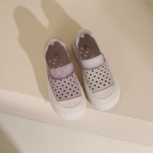 西村名物2024年春季新款平底洞洞空鞋小白鞋X24AH13791 商品图4