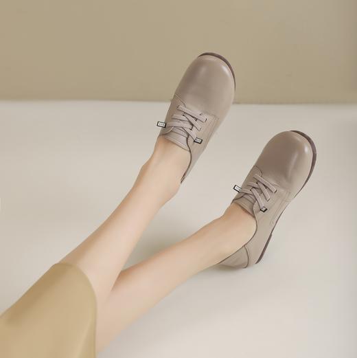 西村名物2024年春季新款舒适平底软皮乐福鞋深口单鞋X24AM13801 商品图1