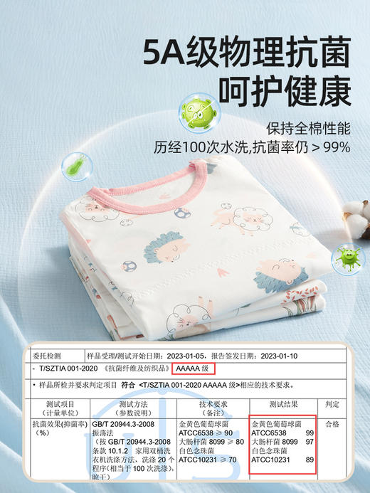 贝肽斯儿童睡衣纯棉夏季薄款新款男女宝宝家居服连体衣服短袖 商品图12