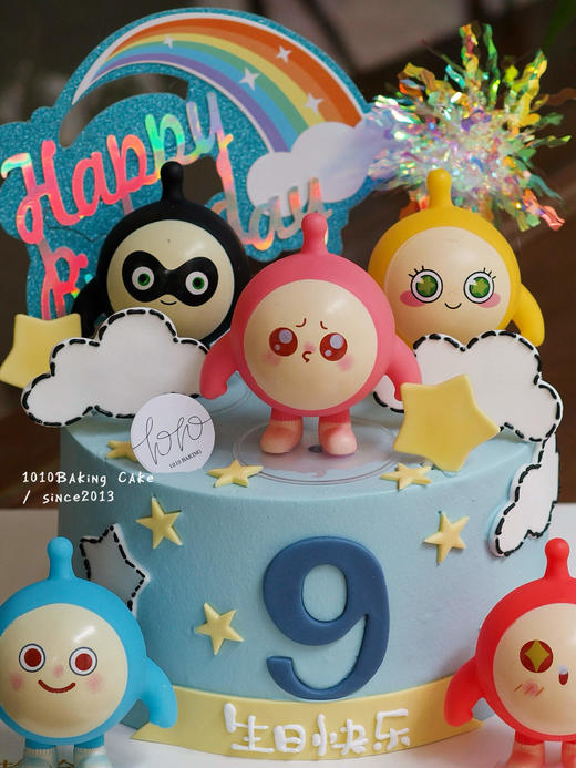 「蛋仔派对·蓝系」岁数可改·翻糖巧克力·100%动物奶油（附图6寸·提前3天预订） 商品图3