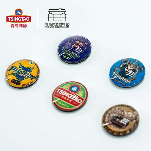 酒标酒盖冰箱贴 一套5个装     青岛啤酒 官方文创 商品图3