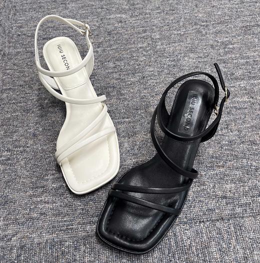 西村名物2024年夏季新款低跟系带凉鞋U23BG23361 商品图3