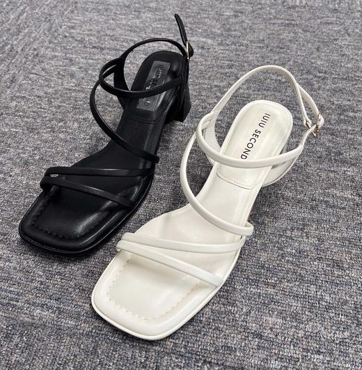 西村名物2024年夏季新款低跟系带凉鞋U23BG23361 商品图1