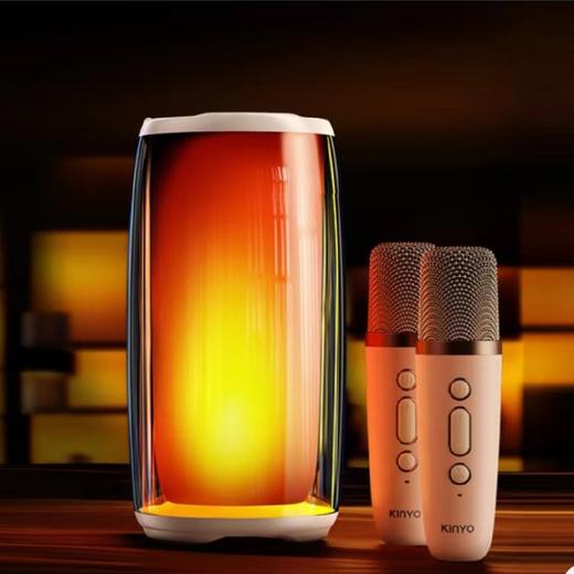 F-JY-K9 霓虹柱款 双麦克版 K歌音响 白色 商品图1