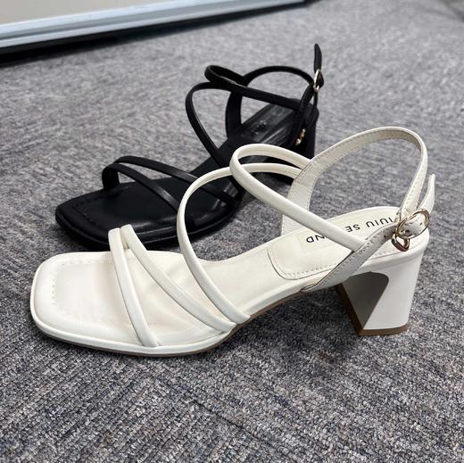 西村名物2024年夏季新款低跟系带凉鞋U23BG23361 商品图2