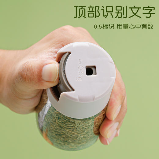按压式定量调味罐密封调料盒食盐罐味精调料罐厨房玻璃调味控盐瓶 商品图3