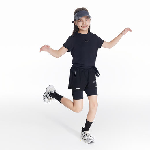 onmygame 女童短袖t恤夏季防晒凉感儿童超轻透气运动上衣2024新款 商品图3