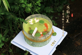荷韵·泠夏丨青梅酒酿芝士慕斯蛋糕