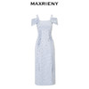 【城市静奢】MAXRIENY复古优雅气质感收腰开叉钉珠连衣裙(货号:MS85DR073) 商品缩略图4