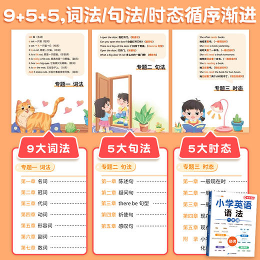 【斗半匠】小学通用自然拼读英语单词英语语法英语句式一本通 商品图2