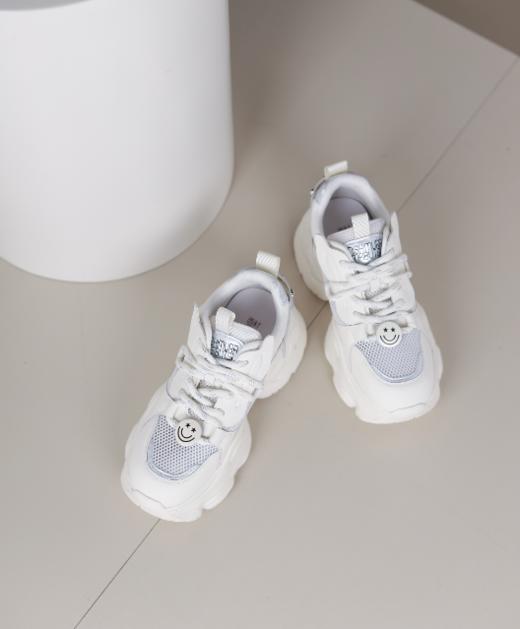 西村名物2024春季新品真皮透气网面时尚休闲厚底老爹鞋女X24AM13721 商品图4