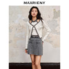玛克门店发货：MAXRIENY国风新中式修身针织毛衫修身上衣格雷系穿搭(货号:MC88SW515) 商品缩略图2