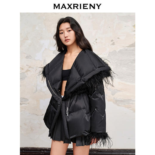 【商场同款】MAXRIENY精致复古羽绒服2023冬季新款摩登轻奢感外套(货号:MC88DC504) 商品图2