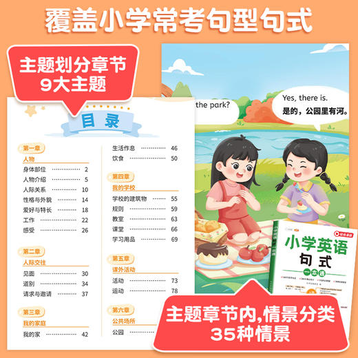 【斗半匠】小学通用自然拼读英语单词英语语法英语句式一本通 商品图3