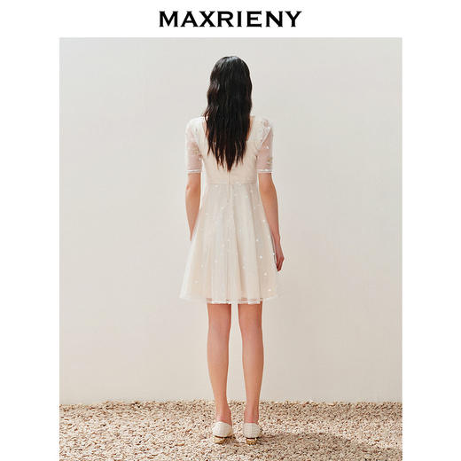 玛克门店发货：华丽复古网纱绣花连衣裙(货号:MC85DR327) 商品图3