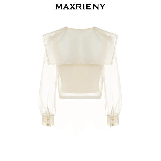 玛克门店发货：MAXRIENY精致华丽藤蔓刺绣方领上衣(货号:MC85TP088) 商品图3