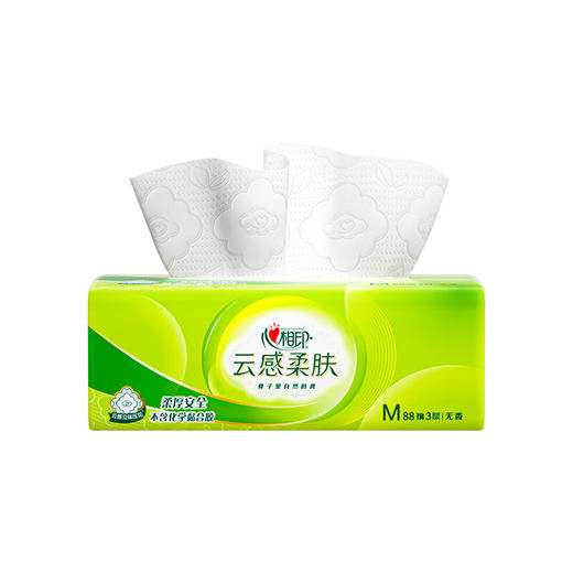 心相印抽纸云感88抽16包装三层立体压花塑装纸（M码） 商品图2