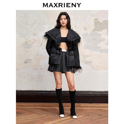 【商场同款】MAXRIENY精致复古羽绒服2023冬季新款摩登轻奢感外套(货号:MC88DC504) 商品图1