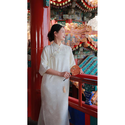 【抖音专属】小青龙-连衣裙（23807432B-凝脂） 商品图4