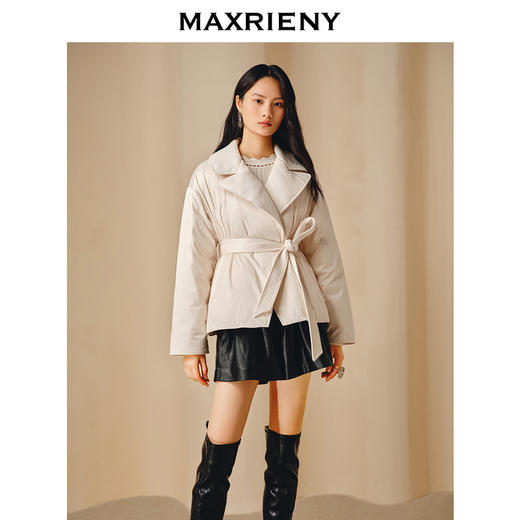 【商场同款】MAXRIENY精致率性复古氛围感皮质阔腿短裤A摆裤子女(货号:MC88PA798) 商品图1