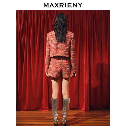 玛克门店发货：MAXRIENY新年红小香风外套(货号:MC88JA830) 商品图3