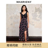 玛克门店发货：MAXRIENY黑底粉花飞飞袖吊带连衣裙(货号:MC88DR548) 商品缩略图0
