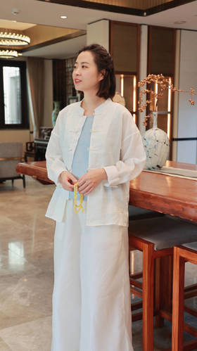  【2026东衣作】双层阔腿裤（20709381山矾）