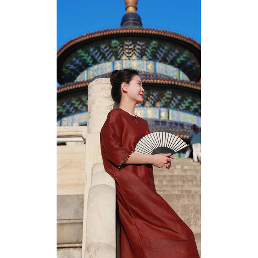 【抖音专属】山野-连衣裙（24707610-椒褐） 商品图3