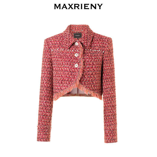 玛克门店发货：MAXRIENY新年红小香风外套(货号:MC88JA830) 商品图4