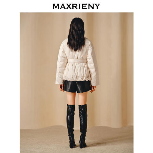 【商场同款】MAXRIENY精致率性复古氛围感皮质阔腿短裤A摆裤子女(货号:MC88PA798) 商品图3