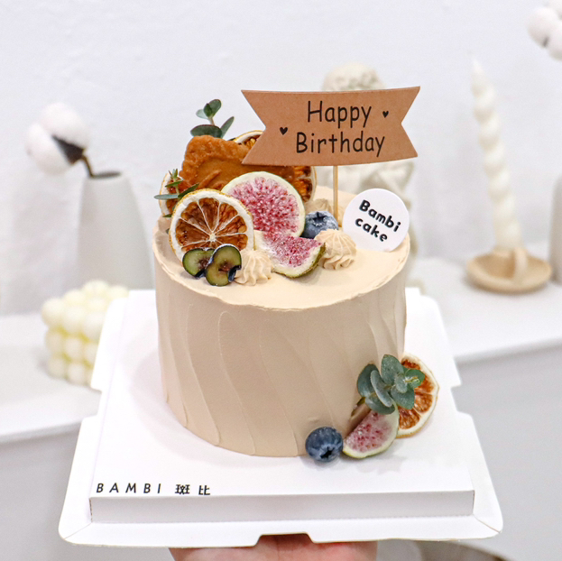 森系冻干无花果丨蛋糕