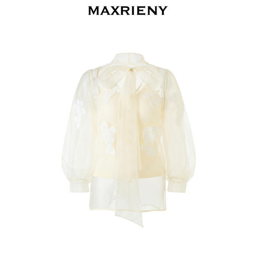 玛克门店发货：MAXRIENY精致优雅风藤蔓刺绣上衣(货号:MC85TP087) 商品图0