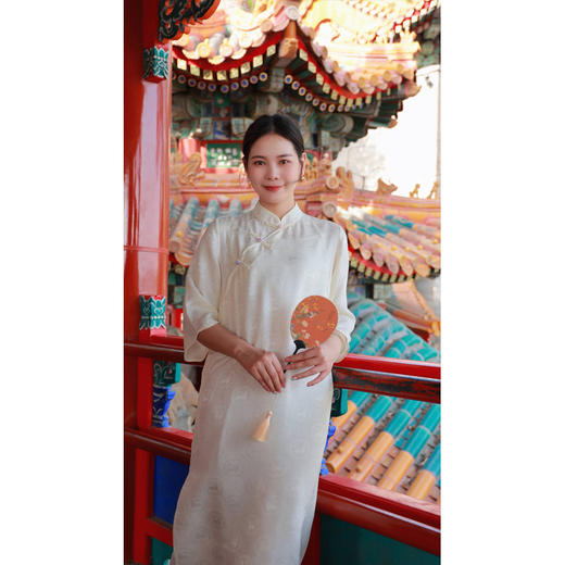 【抖音专属】小青龙-连衣裙（23807432B-凝脂） 商品图3