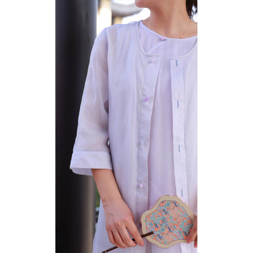 【2026东衣作】（无袖连衣裙21718235B暮山紫+开衫21705238B暮山紫） 商品图3