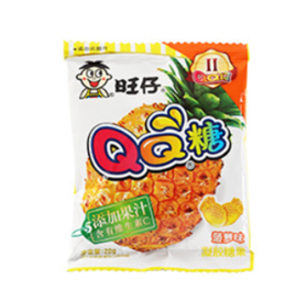 旺仔QQ糖菠萝味添加果汁20g/袋