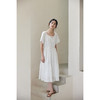 HeyDress白色提花连衣裙女夏季法式U领宽松收腰设计浪漫度假裙子 商品缩略图0