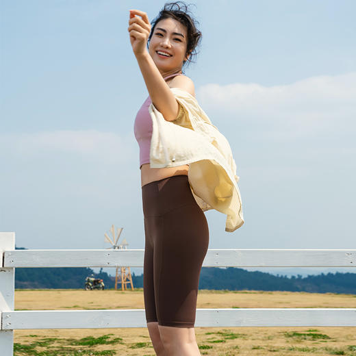 【高弹塑形】提臀显瘦可外穿 速干跑步瑜伽健身五分裤 商品图2