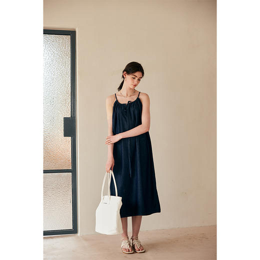 HeyDress复古牛仔吊带裙女夏季法式宽松显瘦慵懒风休闲度假连衣裙 商品图0