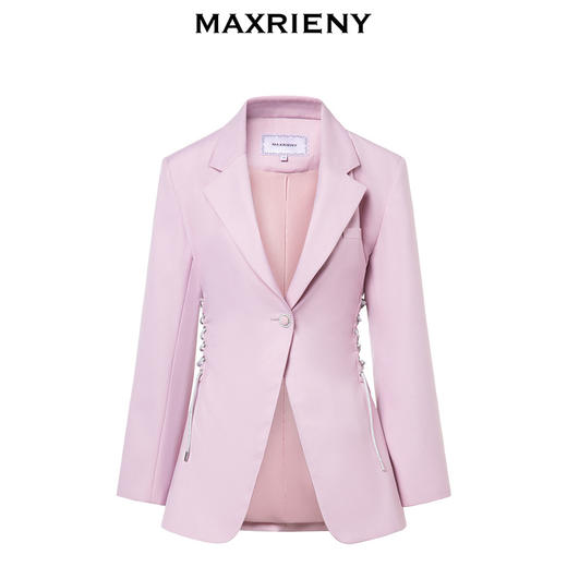 MAXRIENY精致芭蕾风收腰西装外套23早秋垫肩设计上衣气质西服(货号:MS88JA554) 商品图4