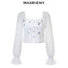 玛克门店发货：MAXRIENY复古浪漫网纱蕾丝雪纺衫女上衣(货号:MC85TP082) 商品缩略图4