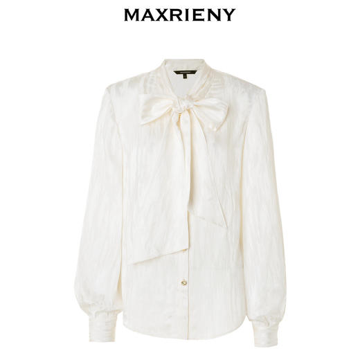 玛克门店发货：MAXRIENY松弛感廓形醋酸提花上衣(货号:MC88TP780) 商品图4