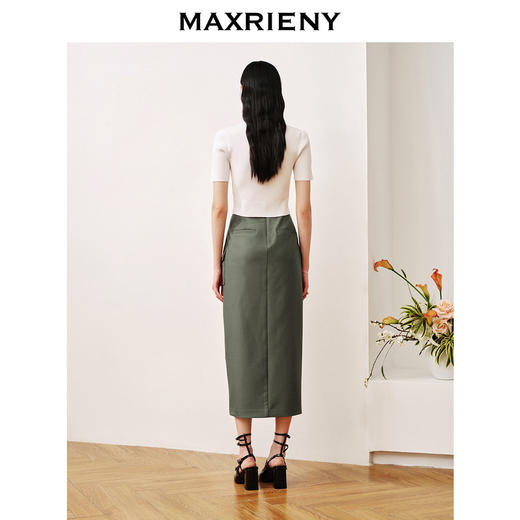 玛克门店发货：都市通勤风开叉包臀半身裙修身遮肉裙子(货号:MC88SK510) 商品图3