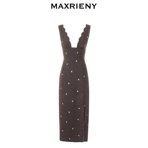 玛克门店发货：MAXRIENY复古宫廷连衣裙开衩裙子(货号:MC88DR775) 商品图4