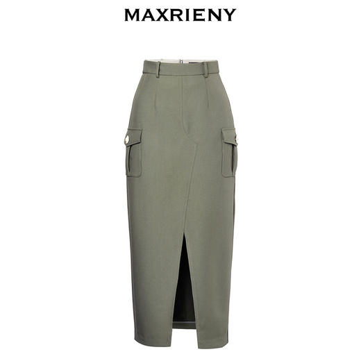 玛克门店发货：都市通勤风开叉包臀半身裙修身遮肉裙子(货号:MC88SK510) 商品图4