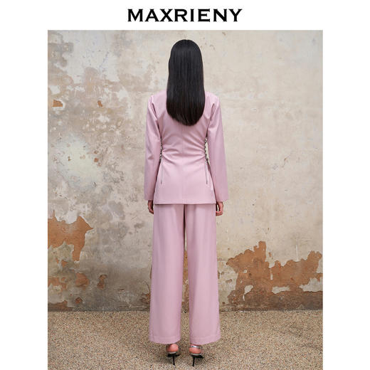 MAXRIENY精致芭蕾风收腰西装外套23早秋垫肩设计上衣气质西服(货号:MS88JA554) 商品图3